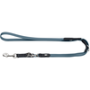Image de Laisse réglable Hunter Wolmar - Biothane/cuir, bleu fumé/noir, longueur 200cm