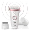 Image de Epilateur électrique Braun Silk Epil 9-880 SensoSmart Blanc et Rose