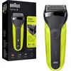 Image de Rasoir Homme Braun Série 3 300S 3 Lames Flexibles Rechargeable et Sans Fil Film Lavable Vert
