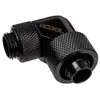 Image de Alphacool Eiszapfen Connector Series 90° Socket 16/10mm - Raccord à angle de compression de système de refroidissement liquide - noir profond
