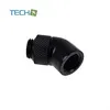 Image de Alphacool Eiszapfen Connector Series - Adaptateur de montage en angle de système de refroidissement liquide - noir profond