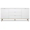 Image de Buffet 2 portes 3 tiroirs scandinave LEKNES Blanc