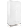 Image de Finori Armoire 2 Portes 2 Tiroirs + Barre Penderie H180 X L90 Cm