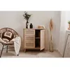 Image de Commode - 3 Tiroirs - 1 Porte - DÃ©cor Cannage - L80,9 X H84 X P40 Cm