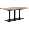 Image de Finori TABLE A MANGER EXTENSIBLE QUADRATO - 8 A 12 PERSONNES - MÉLAMINÉ CHENE ET NOIR - L160-240 X H75 X P80 CM