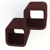 Image de Etagere mur cubes Bouteilles de vin brun fonce