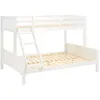 Image de Lits superposes 90x200 mezzanine et lit de jeunesse 140x200 bois blanc