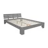 Image de Lit double lit en bois futon lit 140x200 lit pin gris cadre de lit en bois massif