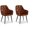 Image de Chaises de Salle Ã  Manger - HOMESTYLE4U - Egg - Lot de 2 - Marron - Design Contemporain