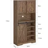 Image de SoBuy Sobuy Fsb83-N Buffet De Cuisine Meuble De Rangement Armoire De Cuisine Multi-Rangements Buffet De Salle À Manger Avec Porte De Grange Coulissante
