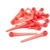 Image de vhbw 20x Lames compatible avec Gardena EasyCut Li-18/23R 9823-20, Li-18/23R 9823 taille gazon - Lames de rechange, rouge, plastique