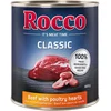 Image de 6x800g Rocco Classic boeuf, coeurs de volaille - Pâtée pour chien