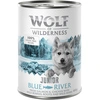Image de 6x400g Little Junior Blue River, poulet, saumon Wolf of Wilderness - Pâtée pour chien