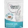 Image de 12x85g Sensitive Cats en gelée Concept for Life - Pâtée pour chat