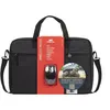 Image de Riva Case Regent series 8038 - Sacoche pour ordinateur portable - 15.6" - noir - avec souris sans fil