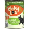Image de 6x 400g Lucky Lou Lifestage Adult boeuf & sanglier nourriture pour chat humide