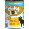 Image de 6x 400g Lucky Lou Lifestage Adult volaille & cerf nourriture pour chat humide
