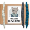 Image de Kater Kasimir Vermisseaux en feutrine pour chat - lot de 3 jouets