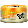 Image de 12x70g Extra Food Filet au bouillon thon et carotte Lucky Lou nourriture humide pour chat