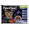 Image de 4x85g Pawsome Adult Cat avec agneau nourriture pour chats humide