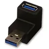 Image de Lindy USB 3.0 90 Degree Up Type A Male to Female Right Angle Adapter - adaptateur USB