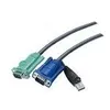 Image de ATEN 2L-5202U - CÃ¢ble clavier / vidÃ©o / souris (KVM) - USB, HD-15 (VGA) (M) pour USB, HD-15 (VGA) (M) - 1.8 m - pour KVM on the NET CS1708, CS1716; Master View max CS-1716; MasterView USB KVM Switch CS-1708