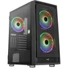 Image de AeroCool Graphite-G-BK-v3 - MDT - ATX - panneau latéral fenêtré (verre trempé) - pas d'alimentation (ATX) - noir - USB/Audio