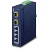 Image de PLANET IGS-620TF - Commutateur - non gÃ©rÃ© - 4 x 10/100/1000 + 2 x Gigabit SFP - Montage sur rail DIN - Tension CC
