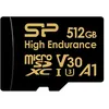 Image de SILICON POWER Golden Series - High Endurance carte mémoire flash (adaptateur microSDXC vers SD inclus(e)) - 512 Go - A1 / Video Class V30 / UHS-I U3 / Class10 - microSDXC UHS-I U3