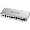 Image de Zyxel GS1200v3 Series GS1200-10v3 - Commutateur - GÃ©rÃ© - 8 x 10/100/1000 + 2 x Gigabit SFP - de bureau