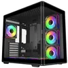 Image de Boîtier PC gaming Cooler Master Elite 600 Black 7xARGB (7 Fan Version + Hub) moyen tour noir avec panneau latéral verre trempé