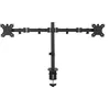 Image de Vision VFM-DPD Monitor Desk Post - Kit de montage - pour 2 écrans LCD - acier - noir - Taille d'écran : 13"-27" - montrable sur bureau