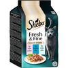 Image de 6x50g Sheba Délices du jour Fresh & Fine, Saumon et thon en sauce - Pâtée pour chat