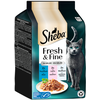 Image de 12x50g Fresh & Fine, thon saumon et poisson blanc en gelée Sheba pâtée pour chat