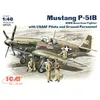 Image de North American P-51b Mustang Usaaf Avec Des Pilotes De L'usaaf Et Personnel Au Sol - Icm Icm48125-Icm-Icm