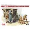 Image de ModÃ¨le T 1917 Ambulance Avec Le Personnel MÃ©dical Des Ãtats-Unis - Icm Icm35662-Icm
