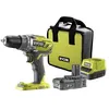 Image de Ryobi Perceuse-Visseuse Sans Fil 18V 50Nm Mandrin 13Mm + 1 Batterie 2,0Ah + Chargeur Rapide 2,0Ah + Sac De Transport R18Dd3-120S