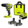 Image de Perceuse-visseuse Ã  percussion Ryobi R18PD5-220S Brushless E-Torque 18 V Lithium+ 2x 2.0 Ah One+ couple 50 Nm