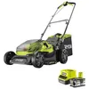 Image de Tondeuse poussÃ©e RYOBI 18V One+ - 1 Batterie 4.0Ah - Chargeur - RY18LM37A-140