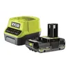 Image de Pack batterie + avec chargeur - RYOBI - Lithium 18 V - 2,0 Ah Compacte