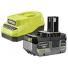 Image de Pack batterie RYOBI 18V One+ 4,0Ah LithiumPlus - 1 chargeur rapide 2.0Ah RC18120A-140X