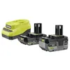 Image de Pack 2 batteries RYOBI 18V One+ 4,0 et 2,0Ah - Chargeur rapide compact - RC18120A-242X