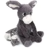 Image de Peluche Ã¢ne maman et son bÃ©bÃ© gris