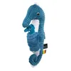 Image de Animal en peluche Globe Trotoys Flipetz hippocampe papa/bébé Bleu et Blanc
