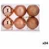 Image de lot de boules de noÃ«l cuivre plastique 8 x 9 x 8 cm (24 unitÃ©s)