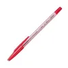 Image de Pilot Stylo Ã Bille Rechargeable Pointe Fine Encre Rouge Corps Plastique Cristal Avec Capuchon Bp-Sf