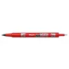 Image de PILOT TWIN FEUTRE BI POINTE ROUGE