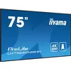 Image de iiyama ProLite LH7565UHSB-B1 - Classe de diagonale 75" (74.5" visualisable) écran LCD rétro-éclairé par LED - signalisation numérique - Android - 4K UHD (2160p) 3840 x 2160 - noir