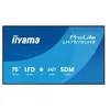 Image de iiyama ProLite LH7575UHS-B2AG - Classe de diagonale 75" (74.5" visualisable) écran LCD rétro-éclairé par LED - signalisation numérique - avec lecteur multimédia intégré, SDM Slot PC - 4K UHD (2160p) 3840 x 2160 - noir (cadre), finition matte
