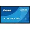 Image de iiyama ProLite TE7513A-B2AG - 75" Ã©cran LCD rÃ©tro-Ã©clairÃ© par LED - signalÃ©tique numÃ©rique interactive - avec Ã©cran tactile (multi-touch) / capacitÃ© PC en option (slot-in) - 4K UHD (2160p) 3840 x 2160 -...